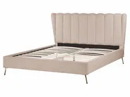 Bed Velvet MIRIBEL 160 x 200 cm (EU King Size) Taupe_870579