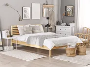 Bed Pine Wood CARNAC 180 x 200 cm (EU Super King) Light Brown_677860