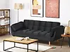 Sofa Bed 3 Seater ASBY Velvet Black