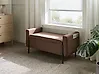 Upholstered Storage Bench LEWES Fabric Brown
