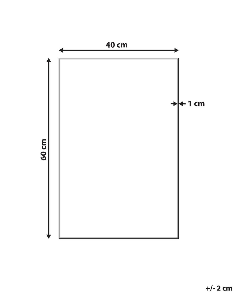 Specchio ANGERS 40 cm 60 cm Argento_844158