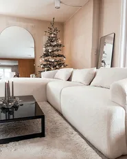 Corner Sofa 3 Seater SVANSELE Boucle Off-White Right Hand_962175