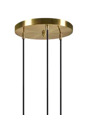 3 Light Pendant Lamp TSHUAPA Glass Multicolour_1069516