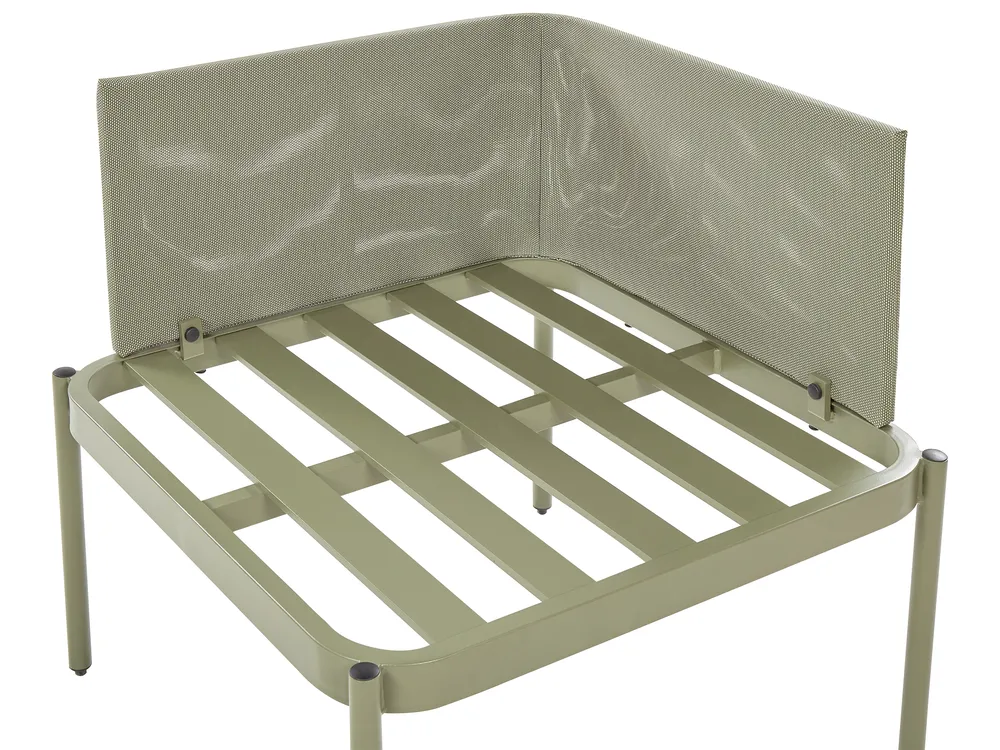 Garden Lounge Set with Table 2 Seater TERRACINA Metal Olive Green_863737