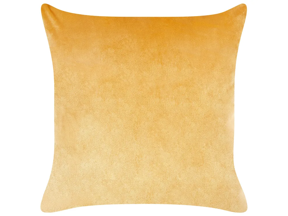 Zestaw 2 poduszek dekoracyjnych MARULA 45 x 45 cm Welur Musztardowy Wzór zwierzęcy_854621