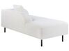 Right Hand Boucle Chaise Lounge White LE CRAU_923671