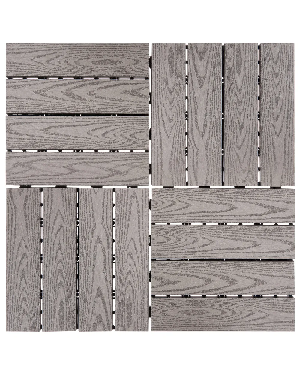 Outdoor Flooring ATESSA Wood-Plastic Composite (WPC) Grey_966706