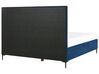 Velvet EU Double Size Ottoman Bed Blue SEZANNE_800071