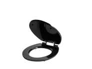 Sedile per WC INIRIDA Soft Close Fibra a media densità (MDF) Nero_1016449