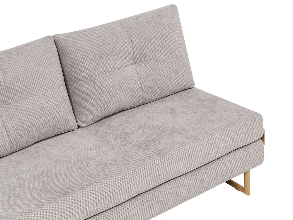 Sofa Bed 3 Seater JERSLEV Fabric Grey_1012943