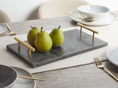 Marble Serving Tray Black DIMARI