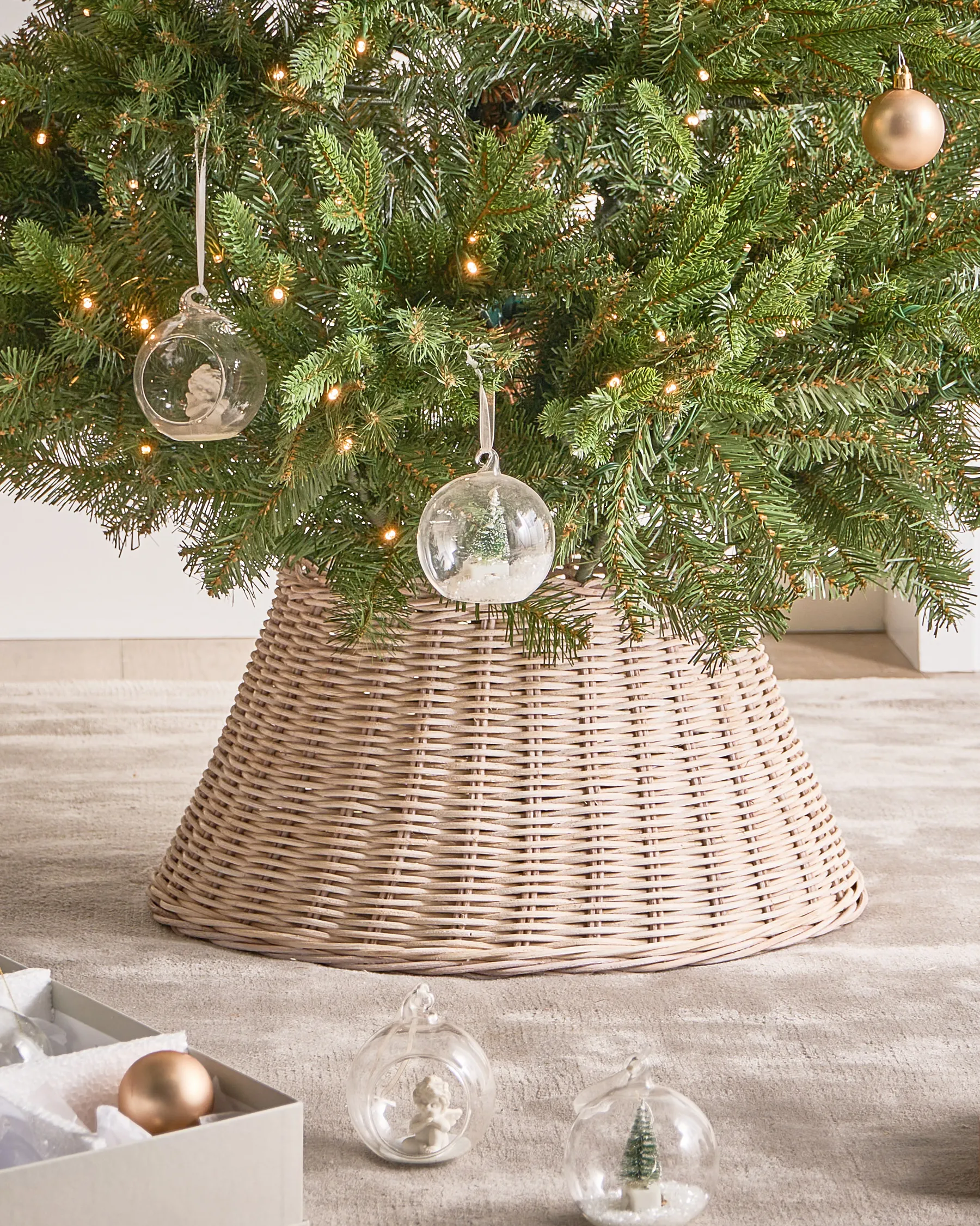 Christmas Tree Collar FLOCON 47 cm Rattan Light Brown_1011367