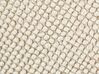 Almofada de chão em algodão creme e castanho 70 x 70 x 15 cm JOARA_880079