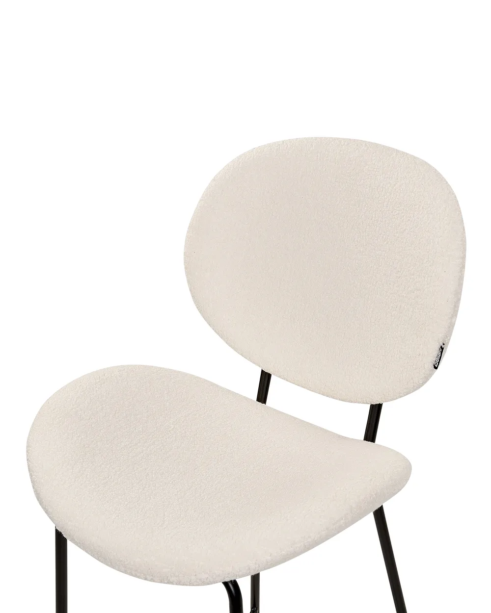 Set di 2 sedie alte LUANA Bouclé Bianco_886379