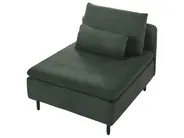 Modular Corner Sofa 3 Seater EGERIS Corduroy Dark Green Left Hand_1067155