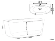 Baignoire adossée au mur PARNAIBA 160 x 80 cm Blanc_1168375