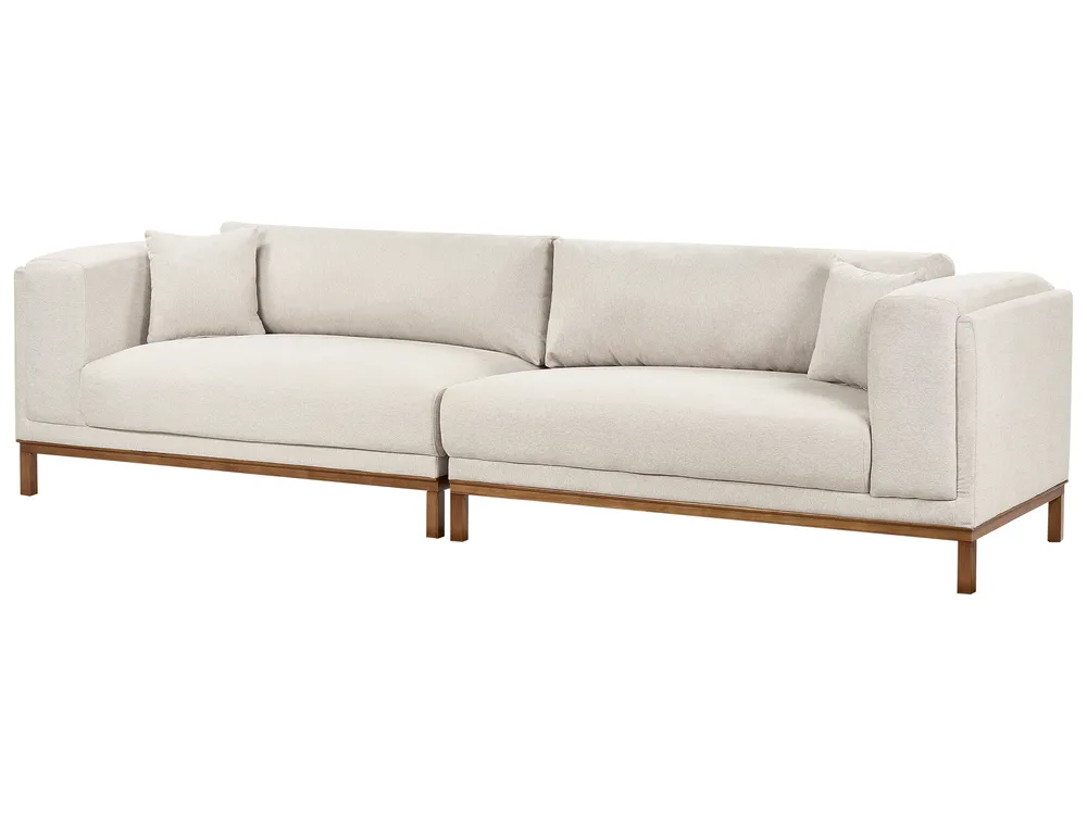 Sofa 4 Seater VENG Fabric Light Beige_934545
