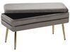 Bedroom Storage Bench Grey DURHAM_804290