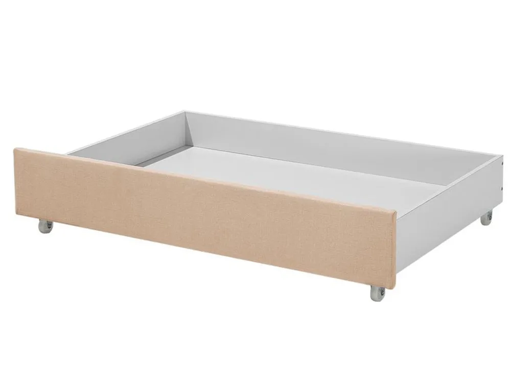 Bed with Storage Drawers MONTPELLIER Fabric Beige 180 x 200 cm (EU Super King)_754269