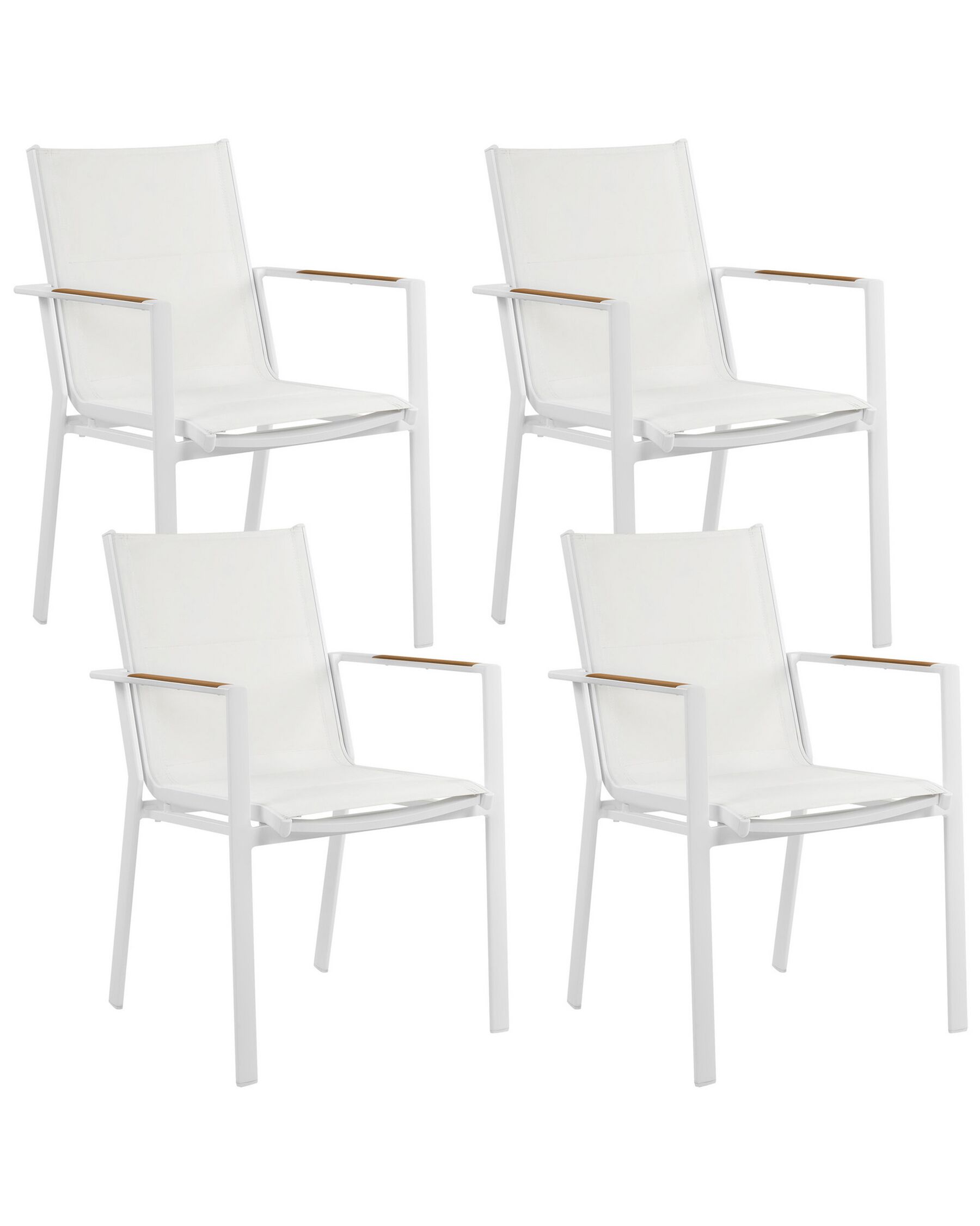 Lot de 4 chaises de jardin blanc BUSSETO_922744