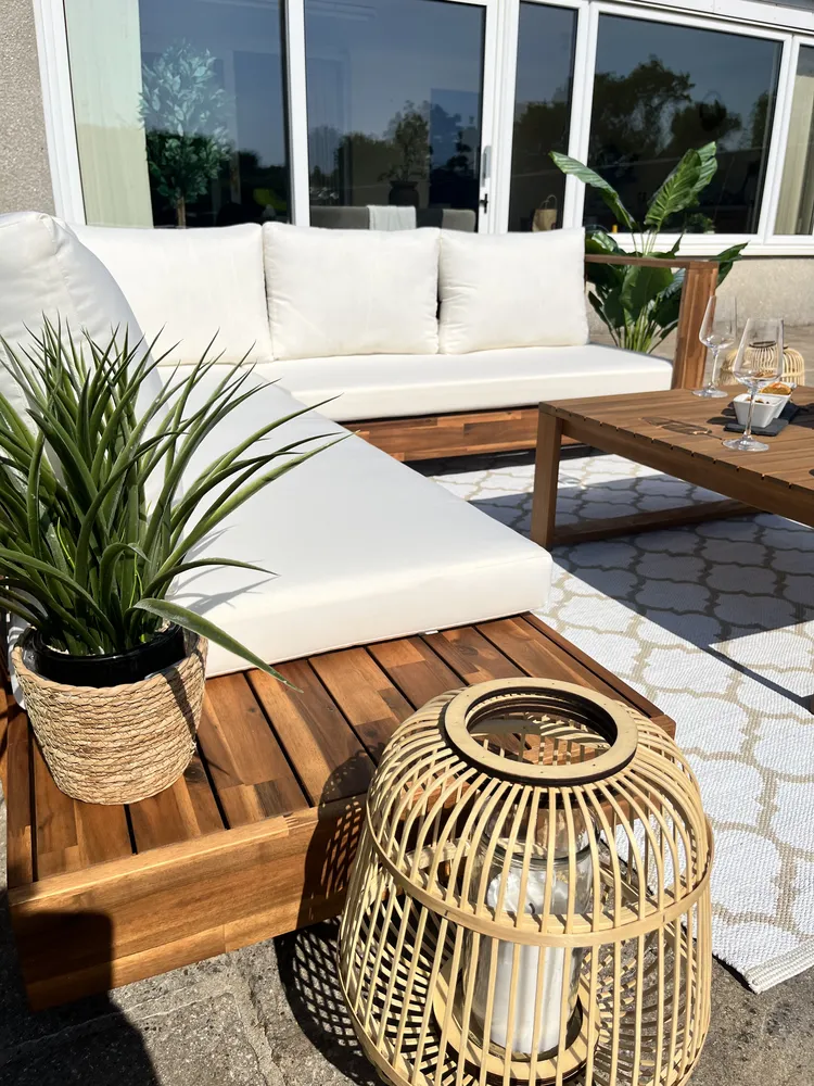 Garden Corner Sofa Seater MARETTIMO Left Hand Certified Acacia