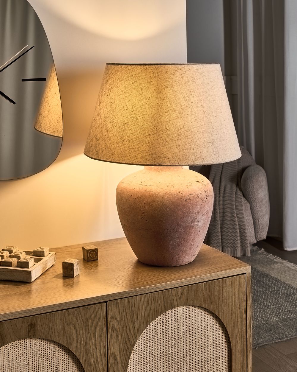 Tischlampe BARTON Keramik Braun
