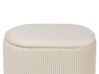 Pouf mit Stauraum Samtstoff hellbeige 55 x 35 cm RICHLAND_928629