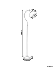 Lampada da pavimento LENNON Regolabile Metallo Nero_948895