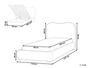Ottoman Bed BLAGNAC Boucle Off-White 90 x 200 cm (EU Single)_1009345