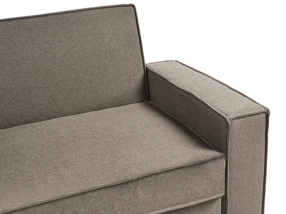 Sofa Bed 3 Seater AROLE Fabric Brown_1056606