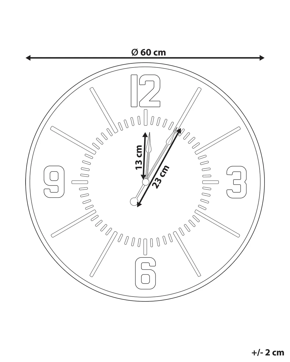 Zegar ścienny DOLE 60 cm Jasnobrązowy_825312