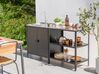 2 Piece Outdoor Kitchen Island and Cabinet Set with Sink Black VILAMA_872528