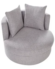 Poltrona girevole DALBY Tessuto Grigio chiaro_906451