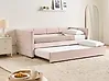Trundle Bed Velvet CHAVONNE 90 x 200 cm (EU Single) Pink