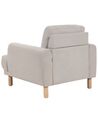 Fauteuil en tissu taupe TUVE_911713