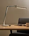 LED-skrivbordslampa CAROY med trådlös laddare Vit