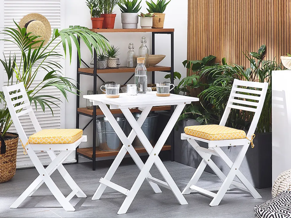 Lot de 2 coussins pour chaises de jardin FIJI 29 x 38 cm Jaune_1177342