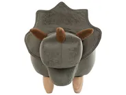 Pufa zwierzak ze schowkiem TRICERATOPS Dinozaur Ciemnozielony_750887