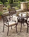 Set of 4 Garden Chairs with Cushions ANCONA Metal Dark Brown