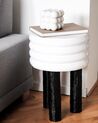 Metal Side Table White and Black KIKIWA_897047