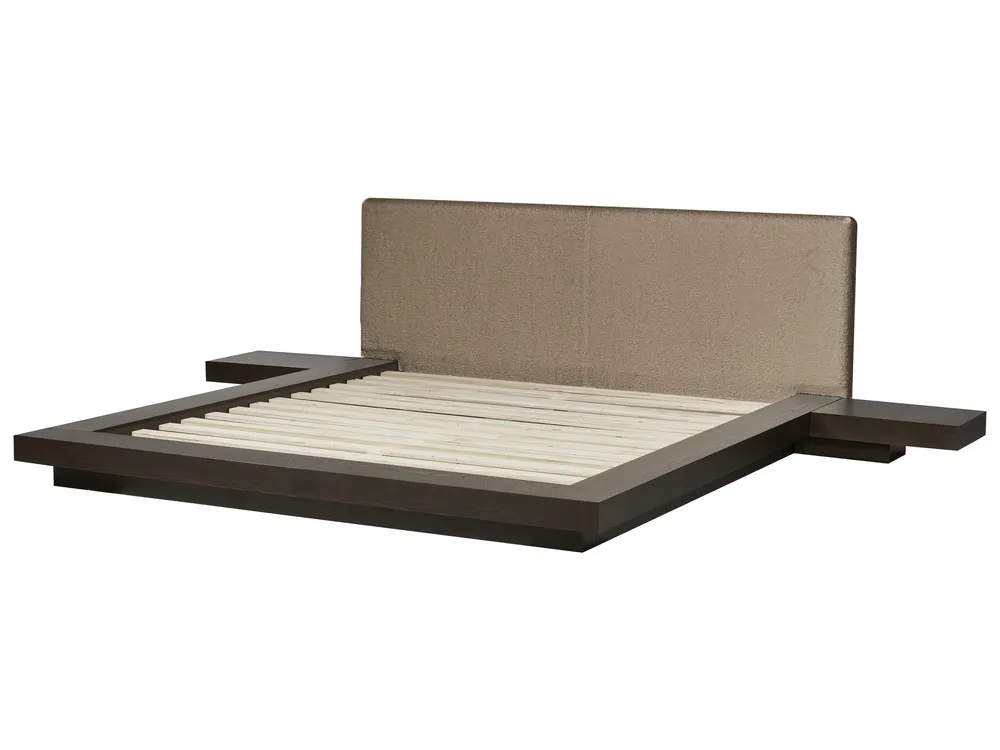 Łóżko LED Boucle ZEN 160 x 200 cm Jesion ciemny_1080167