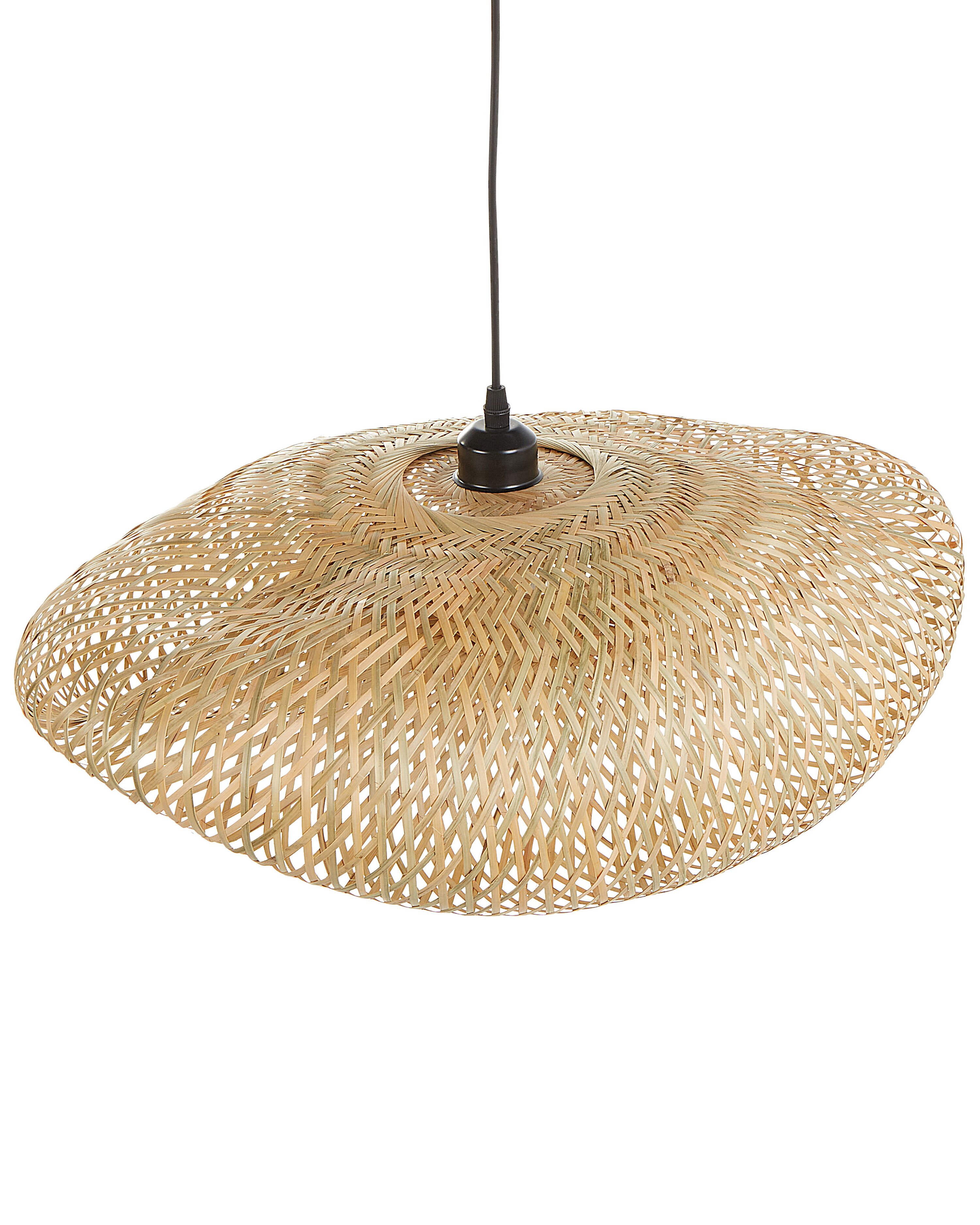 Pendant Lamp BALHA Bamboo Wood Natural | Beliani.co.uk