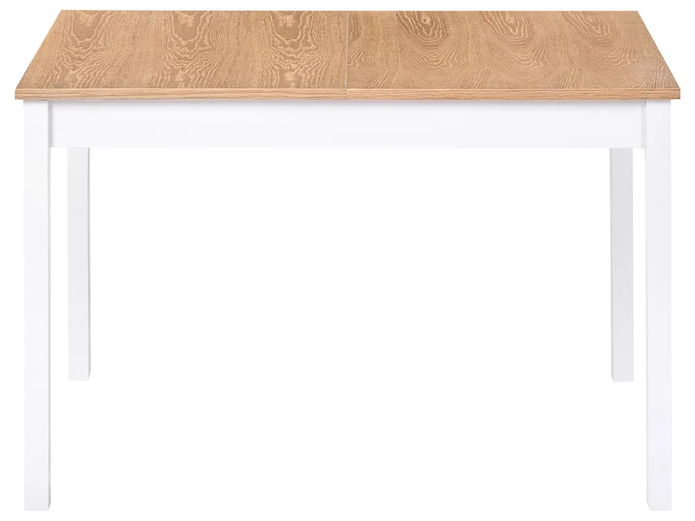 Extending Dining Table HOUSTON Light Brown/ White 120/150 cm 90 cm Pine Wood_1070982