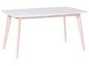 Tavolo da pranzo legno chiaro e bianco 150 x 90 cm SANTOS_757997