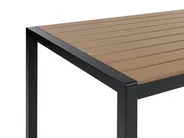 Garden Dining Table VERNIO 180 cm 90 cm Metal Brown/ Black_862880