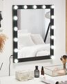 Badspiegel mit LED-Beleuchtung schwarz rechteckig 50 x 60 cm ODENAS_814048