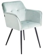 Set of 2 Dining Chairs JASMIN Velvet Mint Green_710893