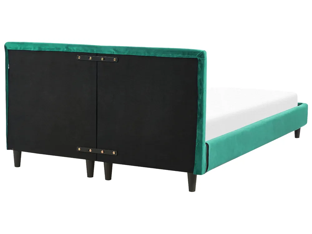 Bed Velvet FITOU 140 x 200 cm (EU Double) Dark Green_875912