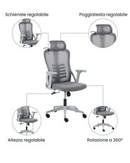 Sedia da ufficio ERGONOX Grigio_1071051