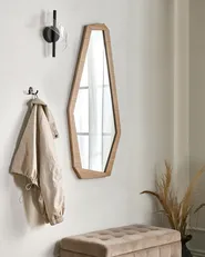 Lustro ścienne CHANU 44 cm 104 cm Jasnobrązowy_997069
